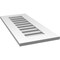 Ekena Millwork Vertical Surface Mount PVC Gable Vent: Functional, w/ 3-1/2"W x 1"P Standard Frame, 14"W x 32"H GVPVE14X3201SF - alternate 2